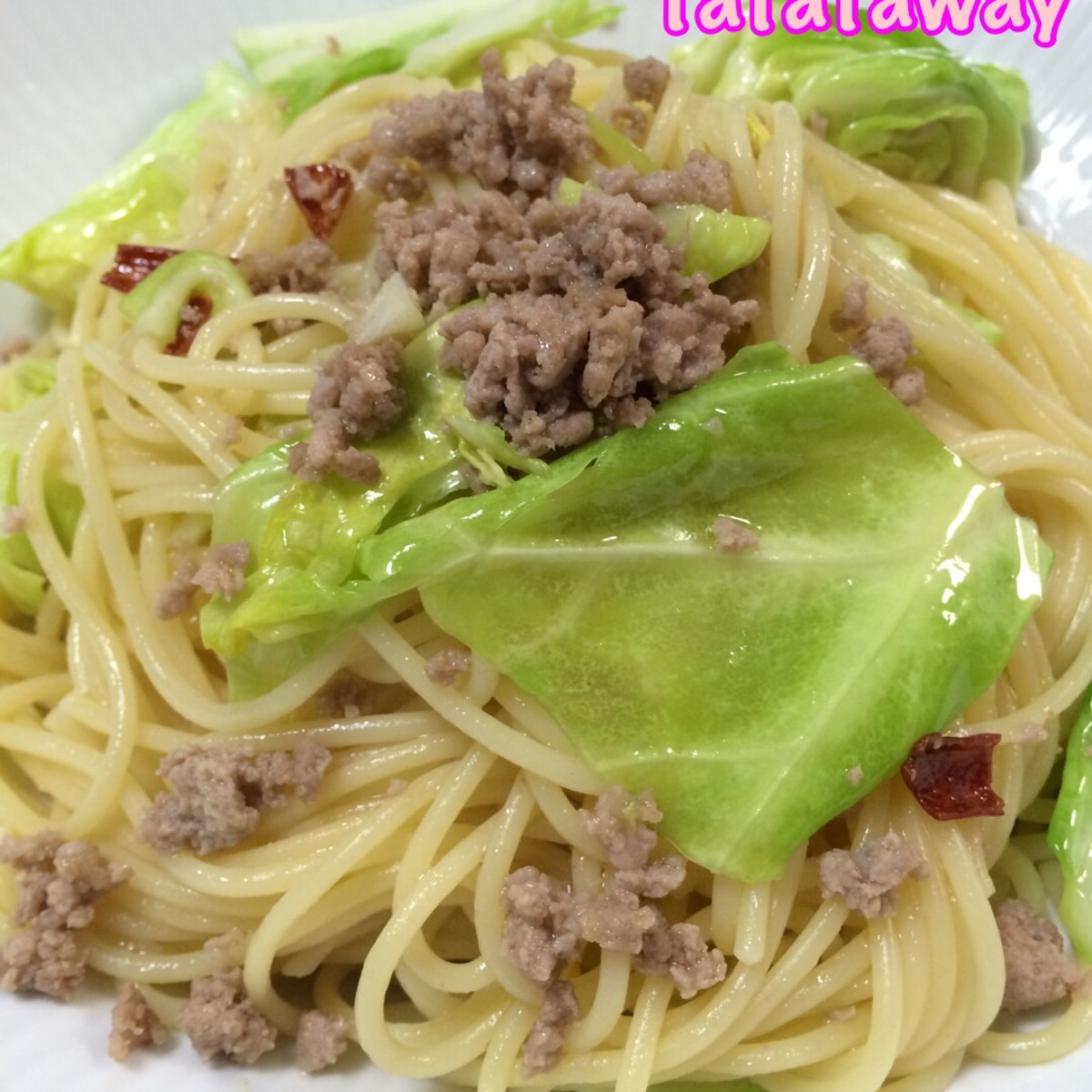 キャベツと豚ひき肉のペペロンチーノ レシピ 作り方 By Tatataway 楽天レシピ